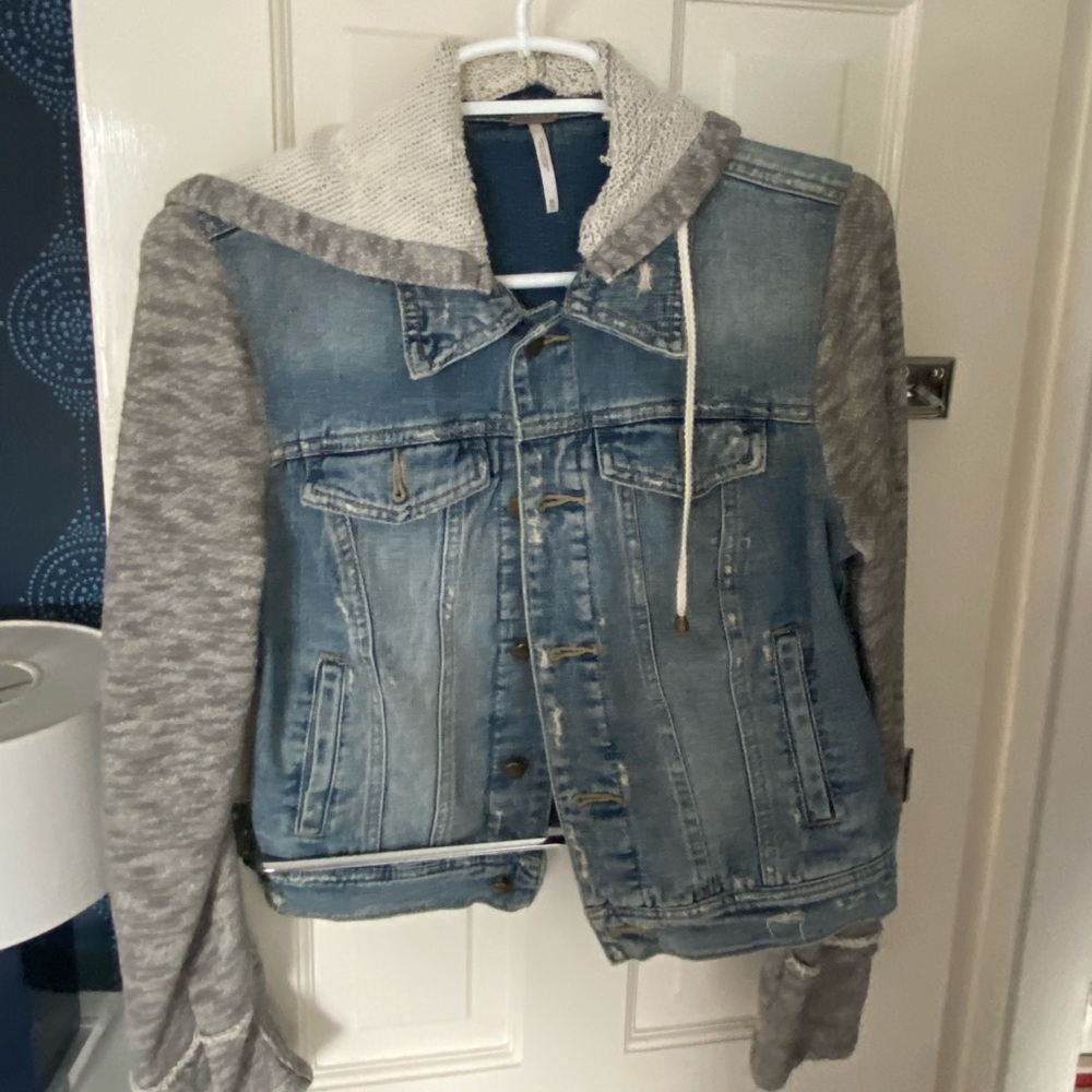 Jean jacket sweatshirt